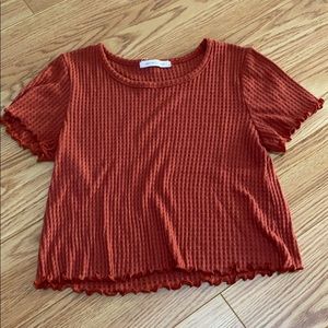 Waffle Knit Crop Top